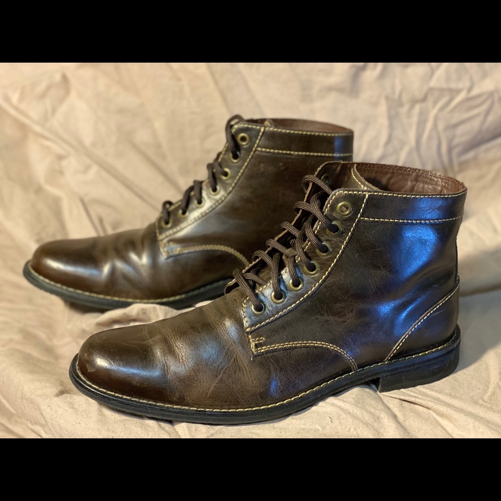 Cole Haan brown leather boots